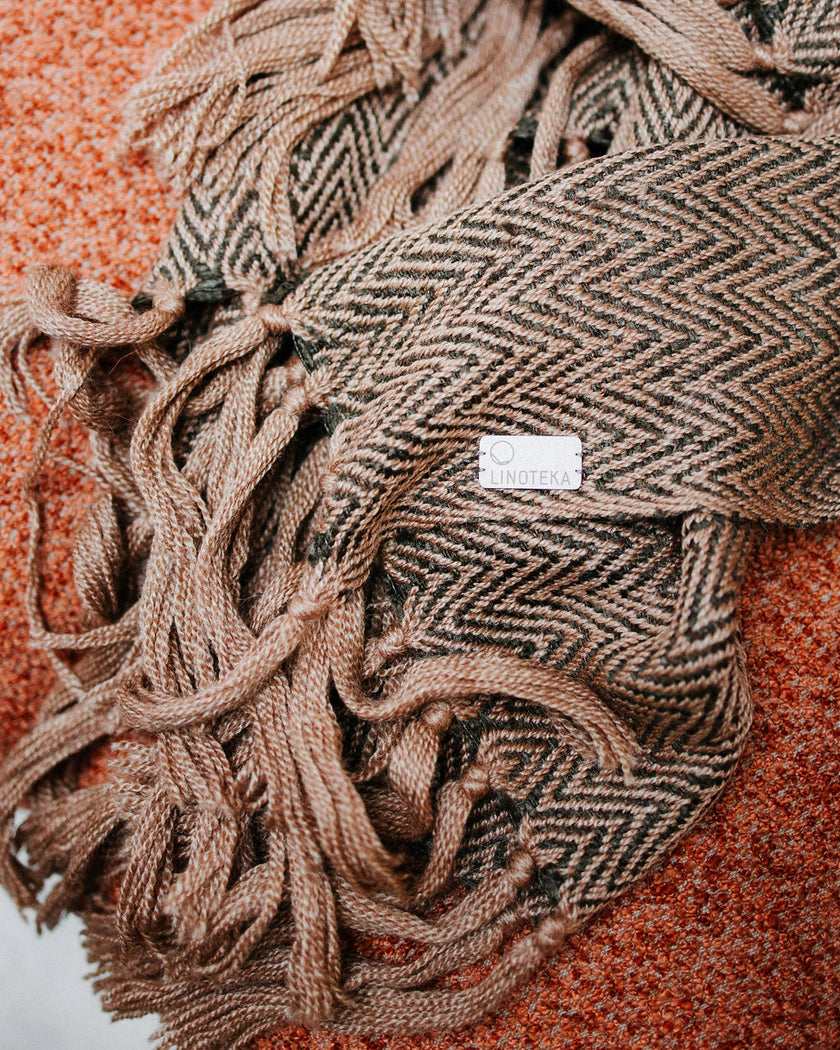 Zig-Zag Silk & Alpaca Blanket