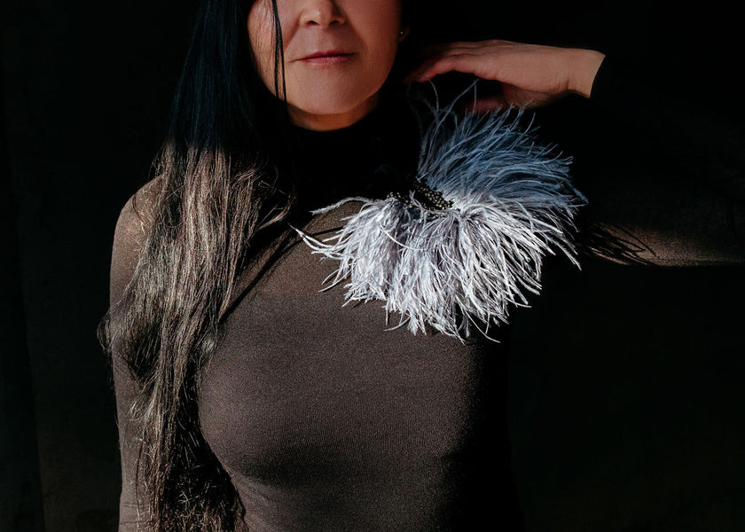 Ostrich Jabot