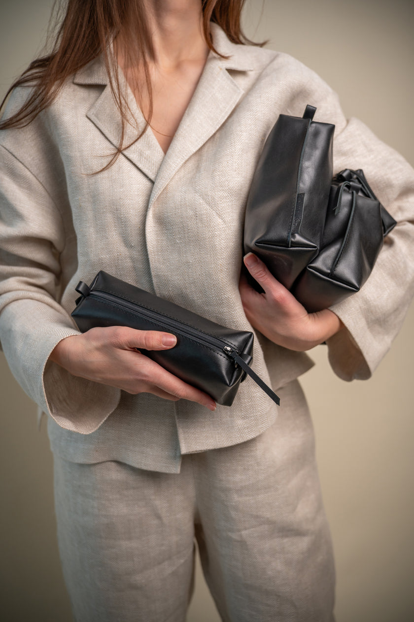 Zelma Kraft Leather Pouch